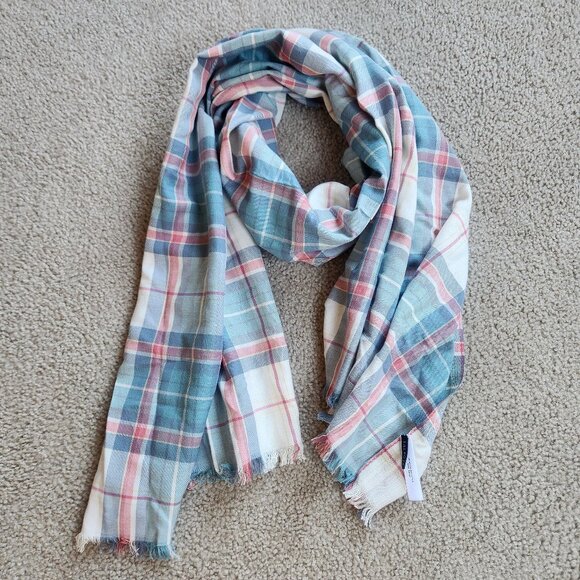 Talbots Accessories - NWT Talbots pastel plaid scarf cotton/rayon